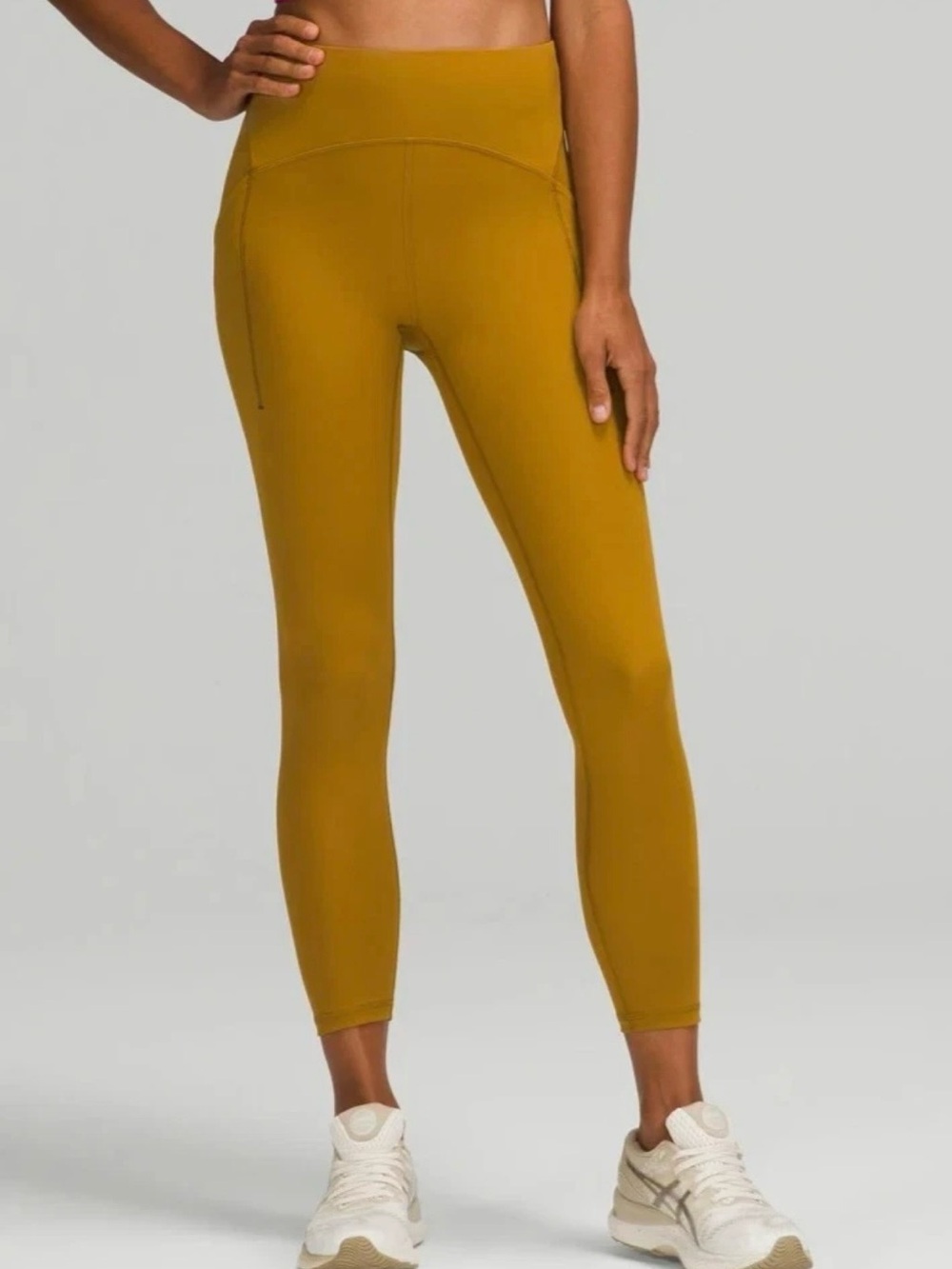 Lululemon Power Thru HR Tight High-Rise 25 inch Leggings Gold Spice Workout